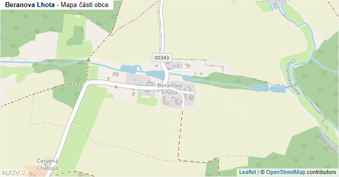 Beranova Lhota - mapa části obce