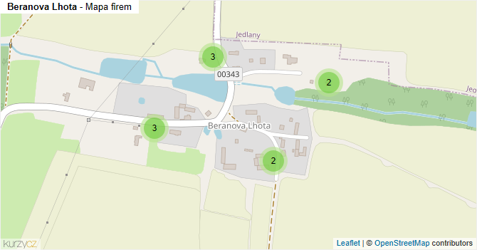 Beranova Lhota - mapa firem