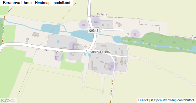 Beranova Lhota - mapa podnikání