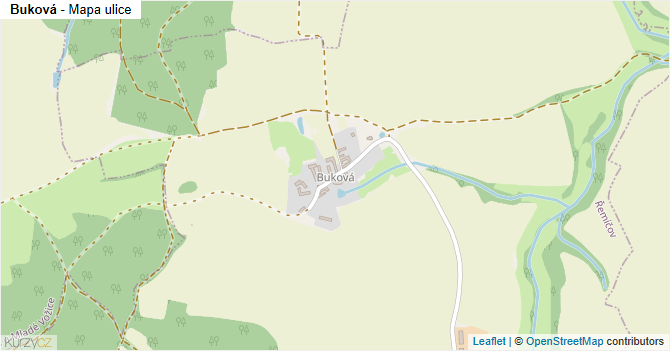 Buková - mapa ulice
