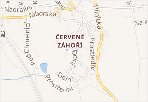 Dolní v obci Chotoviny - mapa ulice