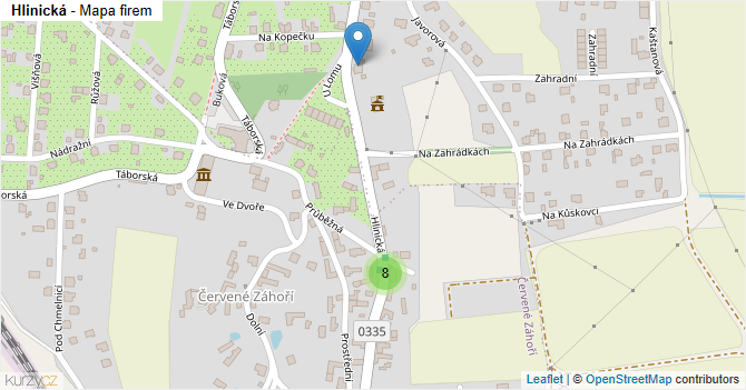 Hlinická - mapa firem