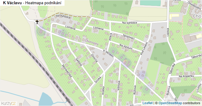 K Václavu - mapa podnikání
