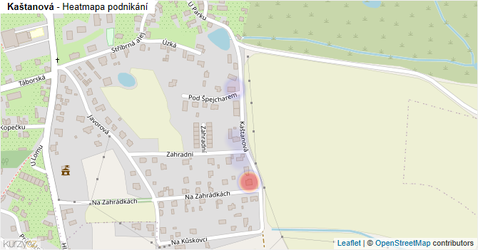 Kaštanová - mapa podnikání