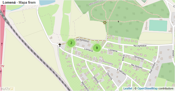 Lomená - mapa firem