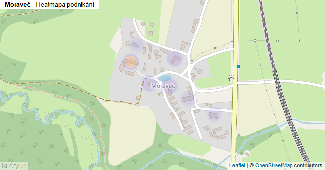 Moraveč - mapa podnikání