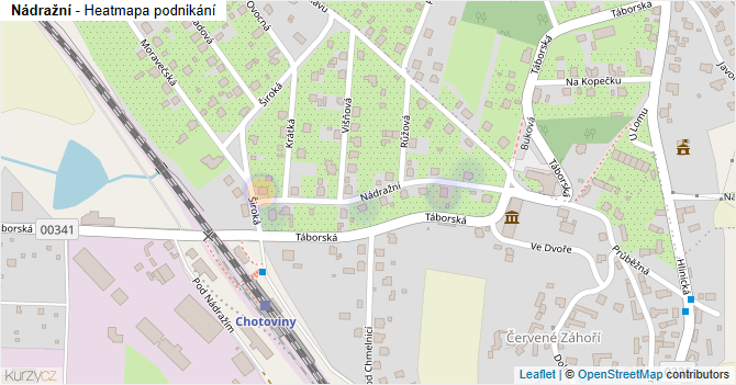 Nádražní - mapa podnikání