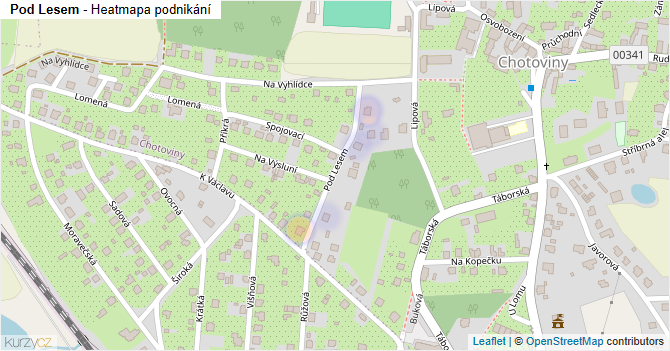 Pod Lesem - mapa podnikání