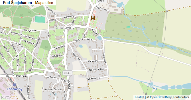 Pod Špejcharem - mapa ulice