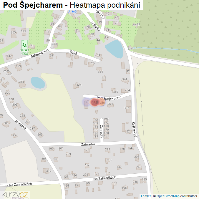 Mapa Pod Špejcharem - Firmy v ulici.