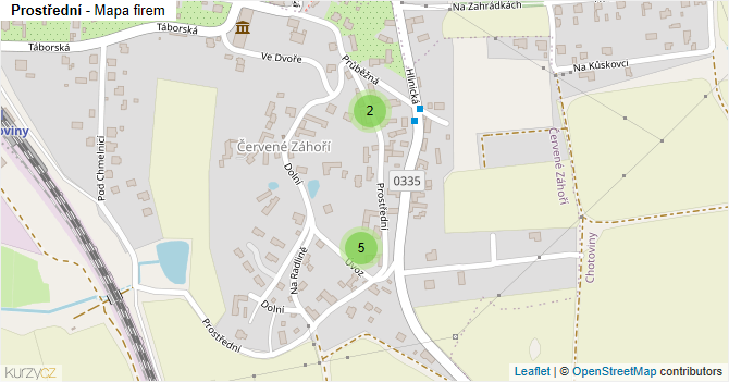Prostřední - mapa firem
