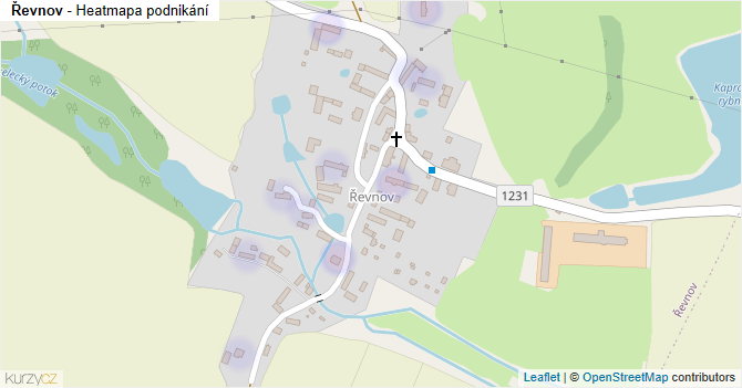 Řevnov - mapa podnikání