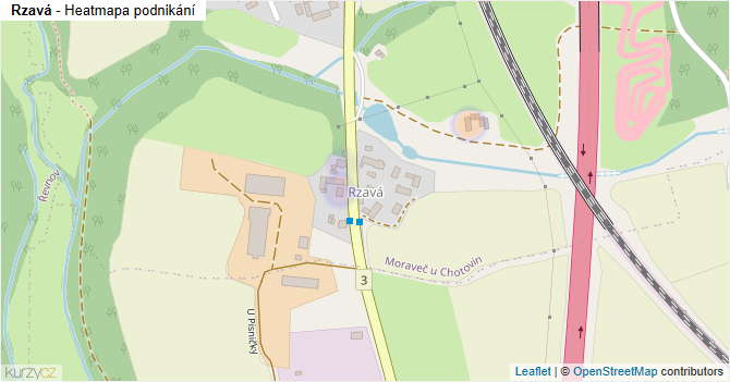 Rzavá - mapa podnikání