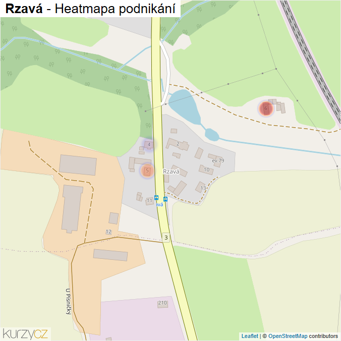 Mapa Rzavá - Firmy v části obce.