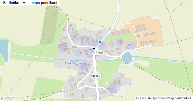 Sedlečko - mapa podnikání