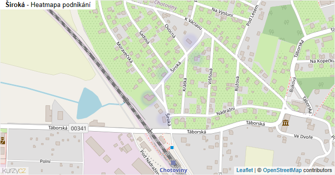 Široká - mapa podnikání