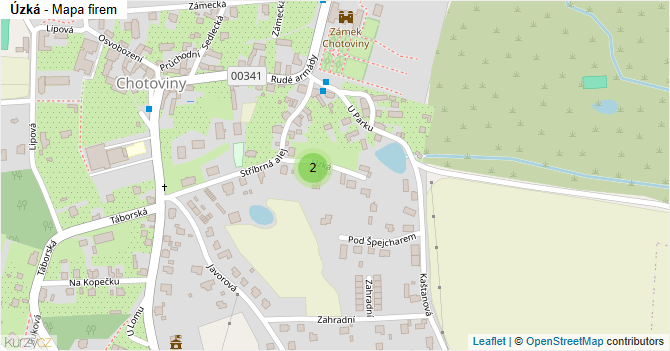 Úzká - mapa firem