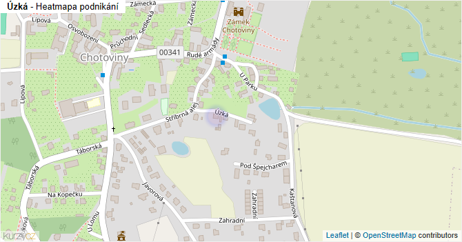 Úzká - mapa podnikání
