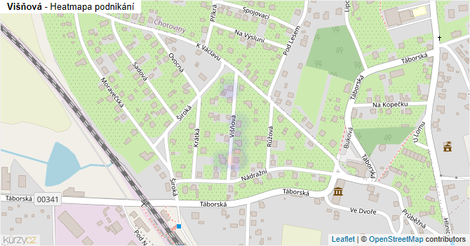 Višňová - mapa podnikání