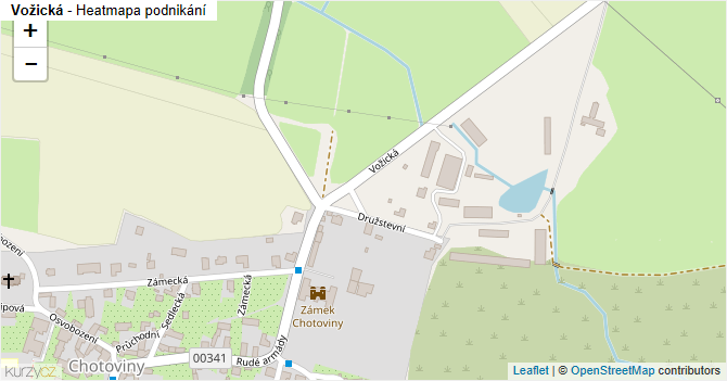 Vožická - mapa podnikání