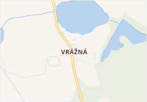 Vrážná v obci Chotoviny - mapa části obce