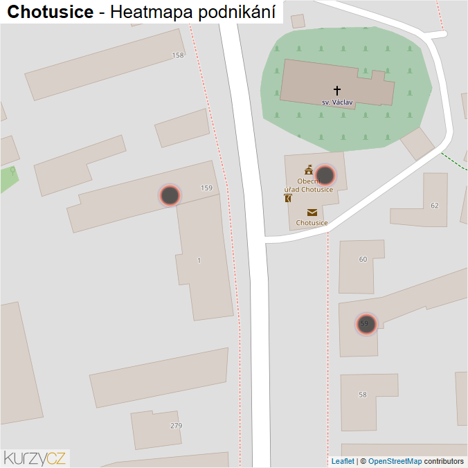 Mapa Chotusice - Firmy v obci.