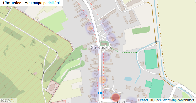 Chotusice - mapa podnikání