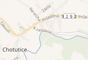 K zastávce v obci Chotutice - mapa ulice