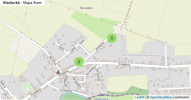 Viselecká - mapa firem
