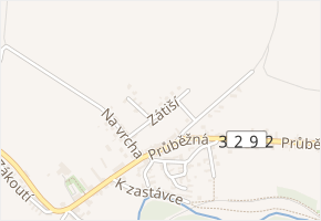 Zátiší v obci Chotutice - mapa ulice