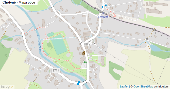 Chotyně - mapa obce