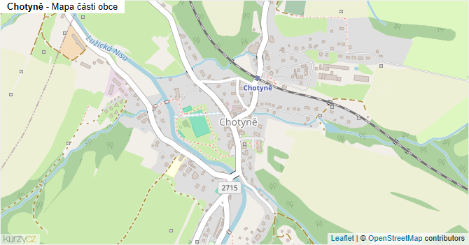 Chotyně - mapa části obce
