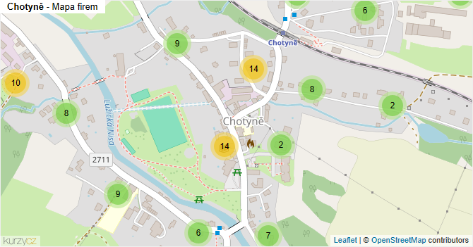 Chotyně - mapa firem