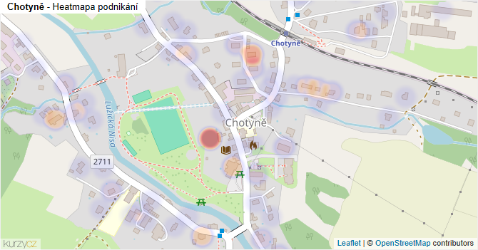Chotyně - mapa podnikání