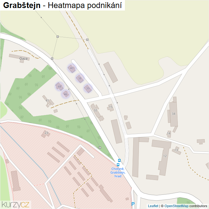 Mapa Grabštejn - Firmy v části obce.