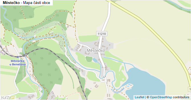 Městečko - mapa části obce