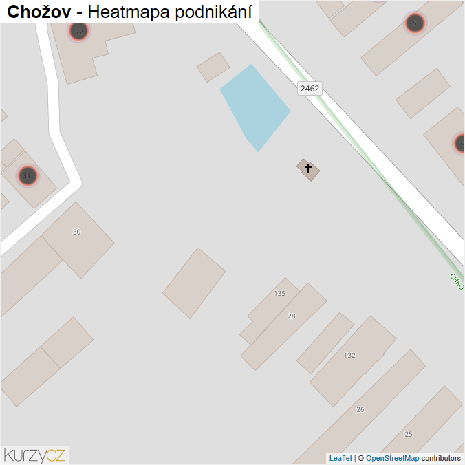 Mapa Chožov - Firmy v obci.