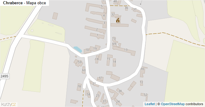 Chraberce - mapa obce