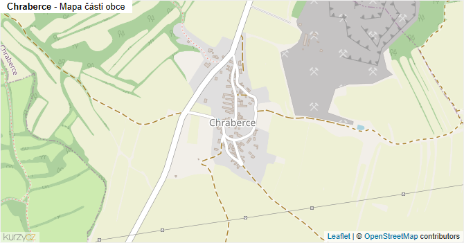 Chraberce - mapa části obce