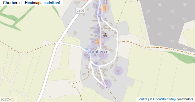 Chraberce - mapa podnikání