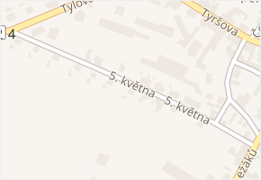 5. května v obci Chrast - mapa ulice