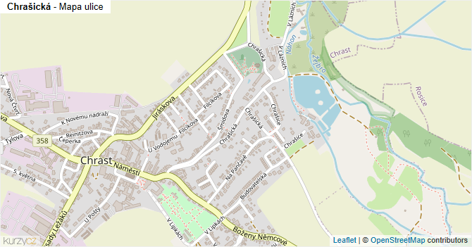 Chrašická - mapa ulice