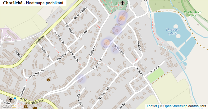 Chrašická - mapa podnikání