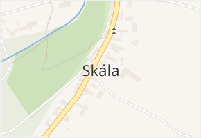 Skála v obci Chrast - mapa části obce