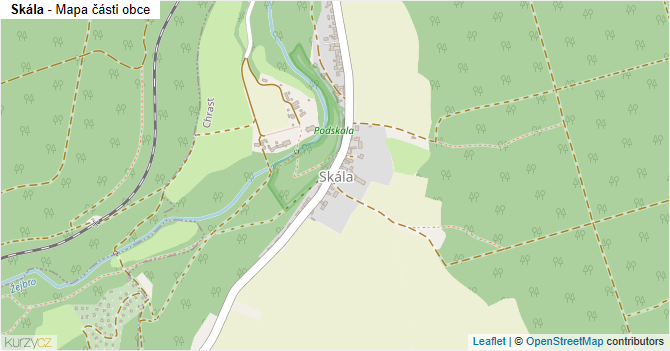Skála - mapa části obce