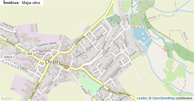 Šmídova - mapa ulice