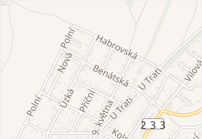 Benátská v obci Chrást - mapa ulice