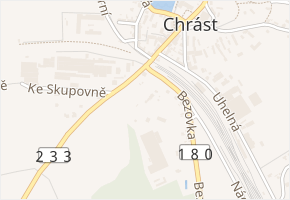 Bezovka v obci Chrást - mapa ulice
