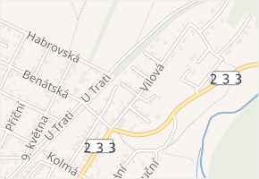 Boční v obci Chrást - mapa ulice