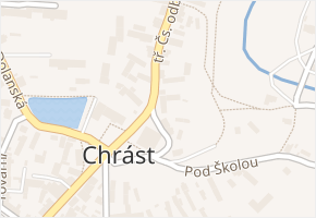 Chrást v obci Chrást - mapa části obce